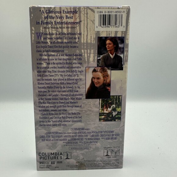 Little Women (1994) VHS Winona Ryder Columbia Pictures - Picture 2 of 3